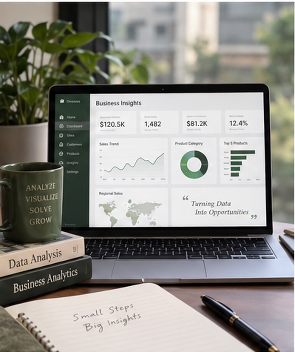 Business analytics dashboard